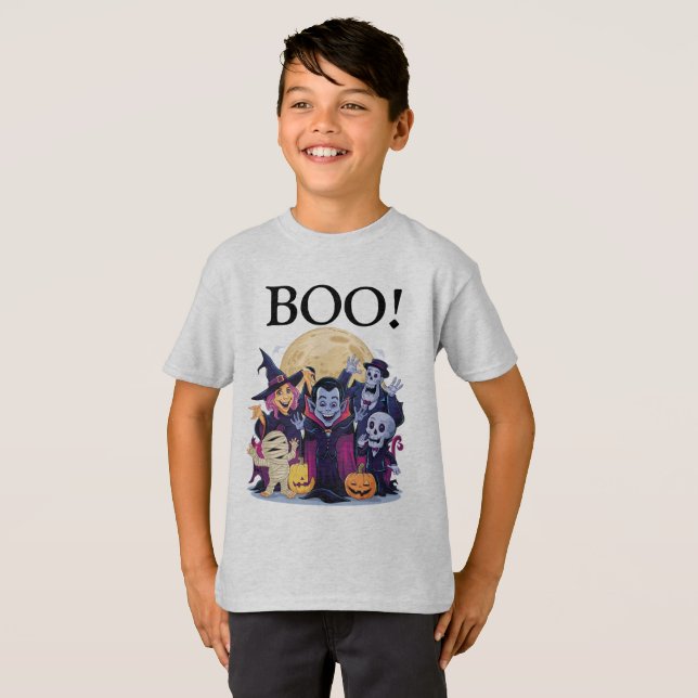 ¡Boo! Camisa infantil de Halloween. Camisas infant (Anverso completo)