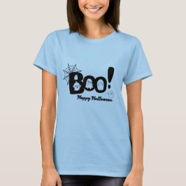 ¡Boo! Camiseta feliz para mujeres de Halloween