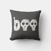"Boo" Cojín decorativo Gray Halloween