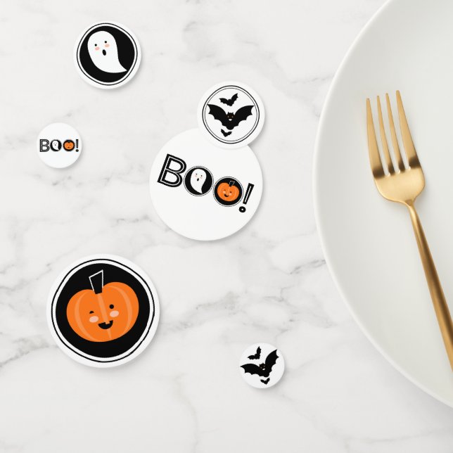 ¡Boo! Confetti de mesa de Halloween (Grupo)