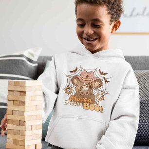 Boo Cowboy Halloween Moo Cute Retro Gráfico