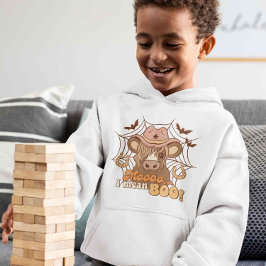 Boo Cowboy Halloween Moo Cute Retro Gráfico