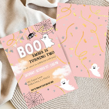Boo cumple dos invitaciones para fiesta de cumplea