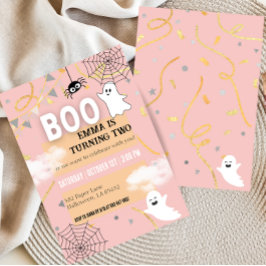 Boo cumple dos invitaciones para fiesta de cumplea