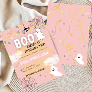 Boo cumple dos invitaciones para fiesta de cumplea