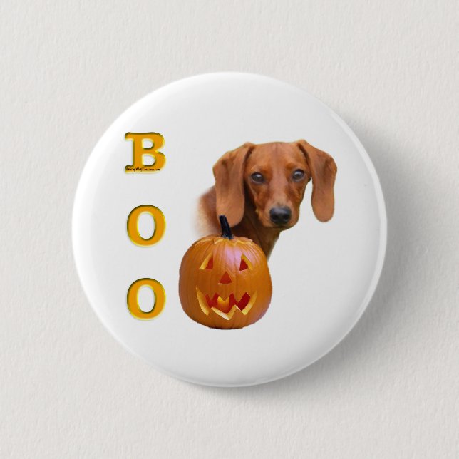 Boo Dachshund suave - botón (Anverso)