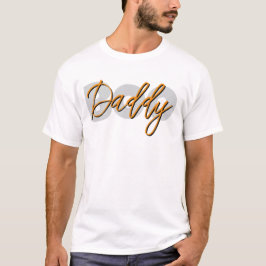 Boo Daddy Naranja Typografía gris Camiseta Hallowe