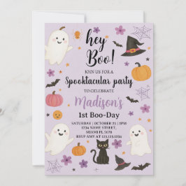 Boo Day 1ª Invitación de cumpleaños | Cute Ghost H
