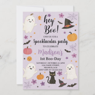 Boo Day 1ª Invitación de cumpleaños Cute Ghost H