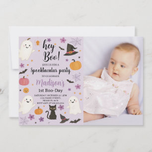 Boo Day 1ª Invitación de cumpleaños Cute Ghost H