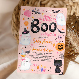Boo de invitaciones de Baby Shower con fantasma ro