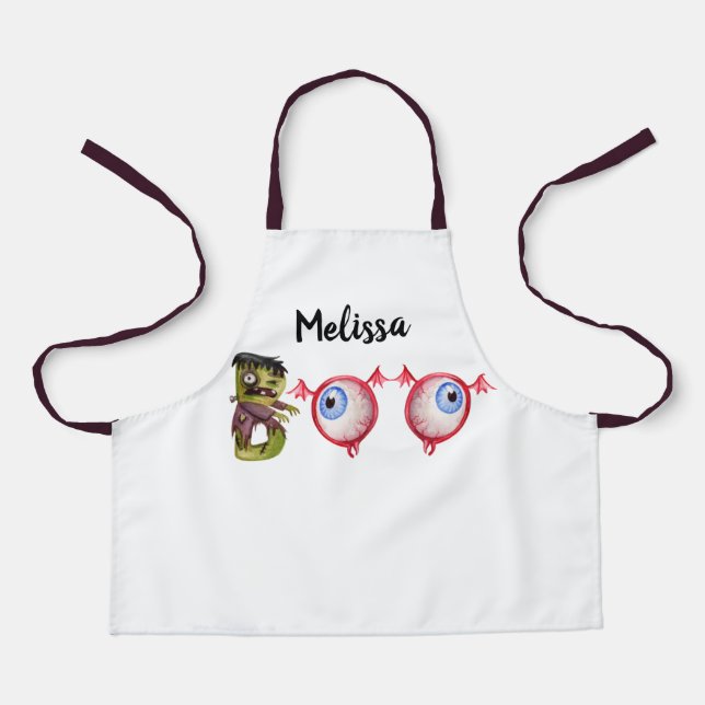 ¡BOO! delantal de Halloween para los niños (Anverso)