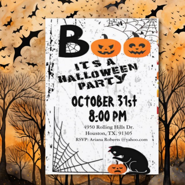 Boo, es la invitación a la fiesta de Halloween (Subido por el creador)