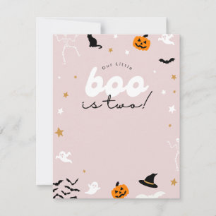 Boo es una invitación de cumpleaños de Halloween p