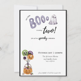 Boo es una invitación de dos cumpleaños
