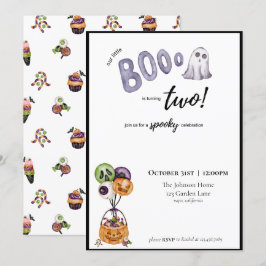 Boo es una invitación de dos cumpleaños