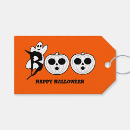 ¡Boo! Etiqueta de regalo fantasma de Halloween