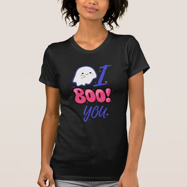 Boo, feliz camiseta de Halloween (Anverso)
