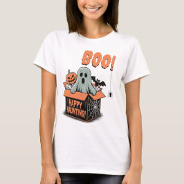 ¡BOO! Feliz Halloween atormentando la camiseta fan