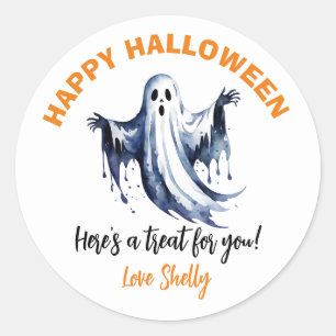 ¡Boo! Feliz pegatina Ghost Halloween