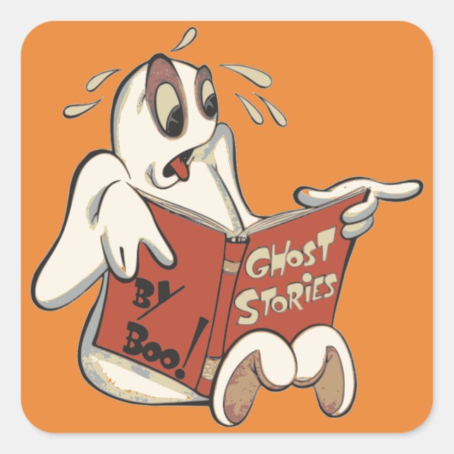 Boo Ghost Stories pegatinas (Anverso)