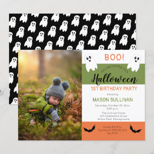 Boo Halloween Fotos de Fantasma Invitación a Fiest