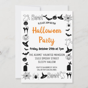 Boo Halloween Spooktacular Party Invitación