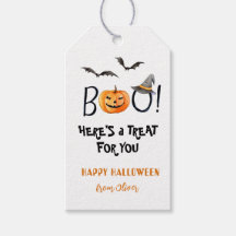 BOO Happy Halloween Calabaza Tratamientos Etiqueta