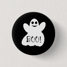 ¡Boo! Insignia del botón fantasma de Halloween