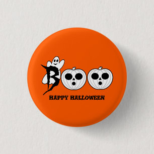 ¡BOO! Insignia del botón fantasma de Halloween