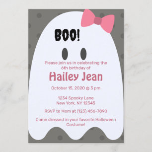 ¡Boo! Invitación a la fiesta de cumpleaños de Hall