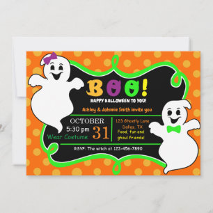 ¡Boo! Invitación a la fiesta de Halloween