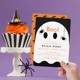 ¡Boo! Invitación de cumpleaños de Halloween Ghost