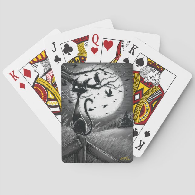 Boo Kitty siente una omnipresente carta para jugar (Reverso)