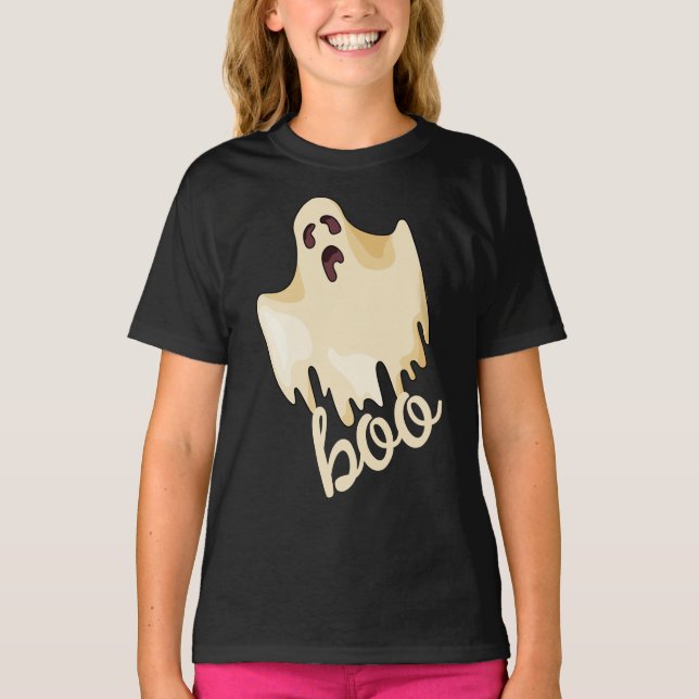 Boo, la camiseta personalizada de Halloween Ghost (Anverso)
