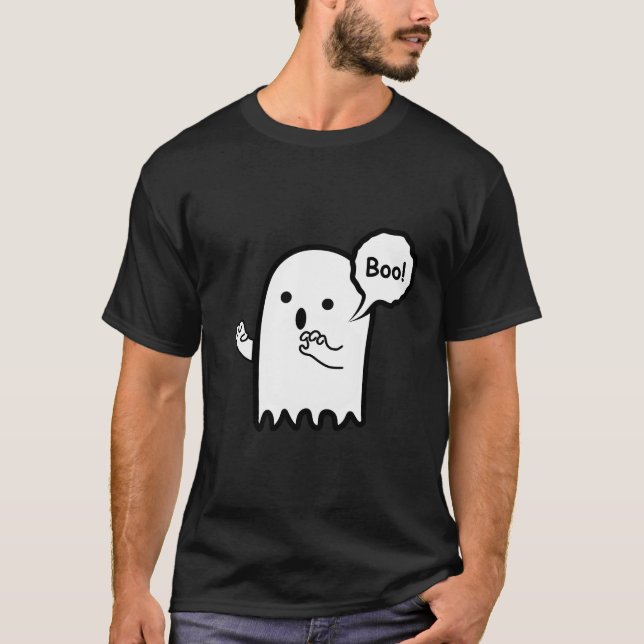 ¡Boo! Manos fantasma agarrando camiseta (Anverso)