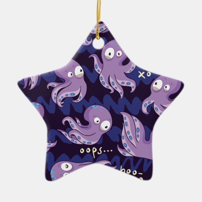 Boo Octopus Cute Niños Púrpura Ropa Y Decoración (Frente)