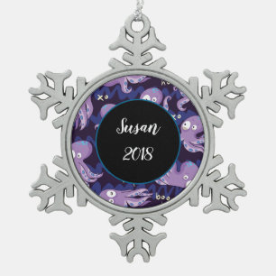 Boo Octopus Cute Niños Púrpura Ropa Y Decoración