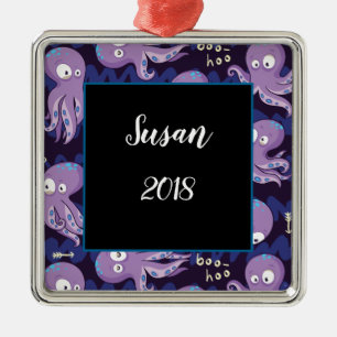 Boo Octopus Cute Niños Púrpura Ropa Y Decoración