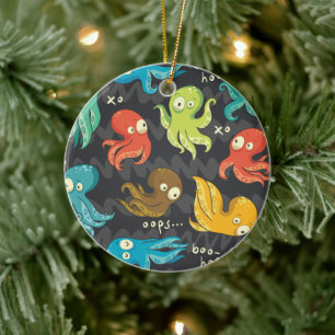 Boo Octopus Cuto Colorido Niños Ropa Y Decoración