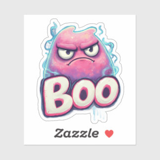 Boo Pegatina | Decal de fantasma gruñón | Funny Sp