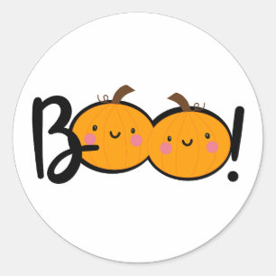 Boo Pegatinas sonrientes de calabaza Halloween