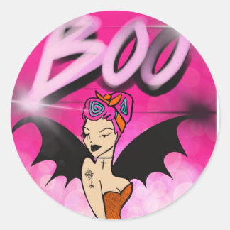 Boo Pink Witch pegatina