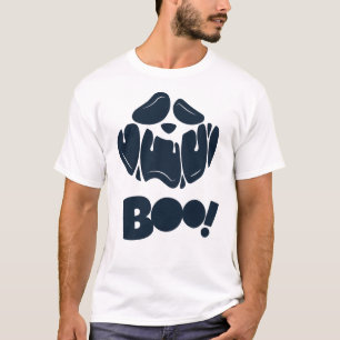 Boo Spooky Face Halloween para hombres camiseta