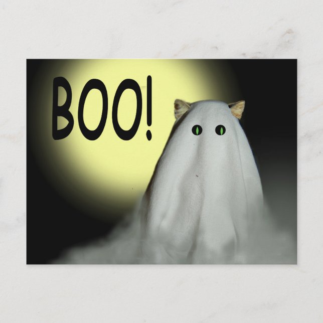 ¡Boo! Tarjeta de Halloween (Anverso)