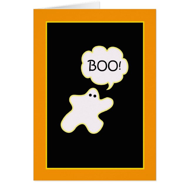 ¡Boo! Tarjeta Ghost Halloween (Frente)