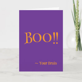 "¡Boo!" Tu tarjeta de halloween cerebral