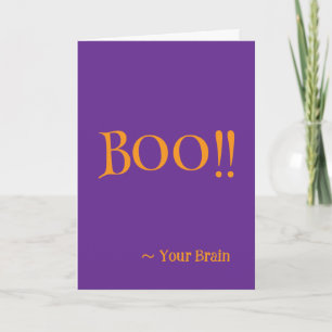 "¡Boo!" Tu tarjeta de halloween cerebral