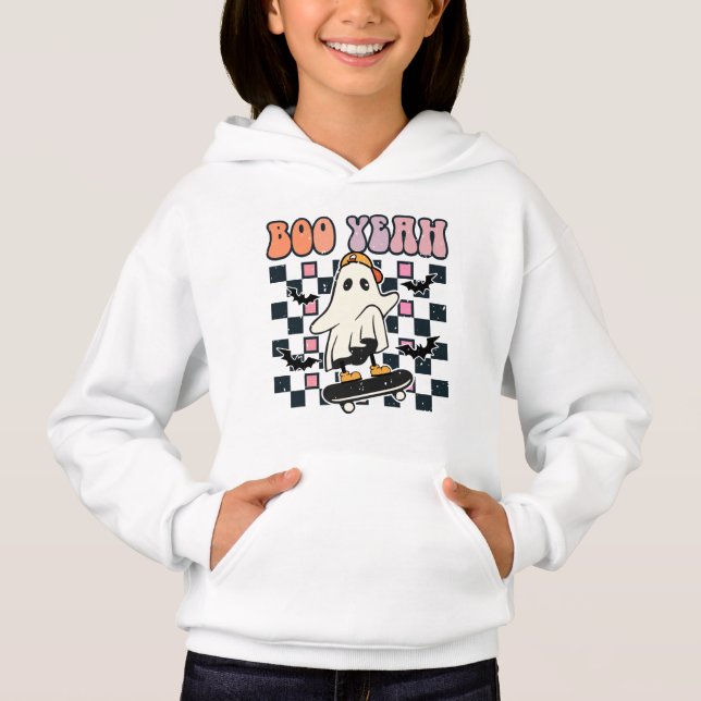 Boo Yeah - Skateboard Retro Cute Ghost (Anverso)