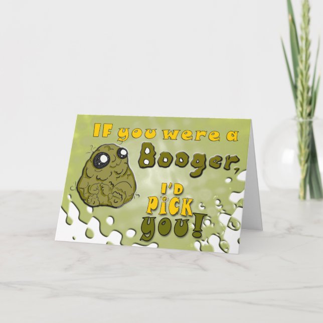 Booger Love - Día de San Valentín gracioso | Nota  (Anverso)